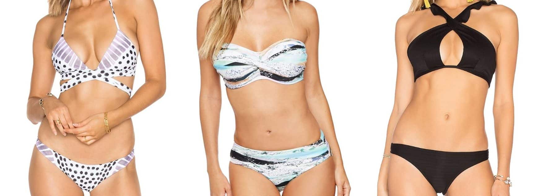 blauer wasser hoher bikini