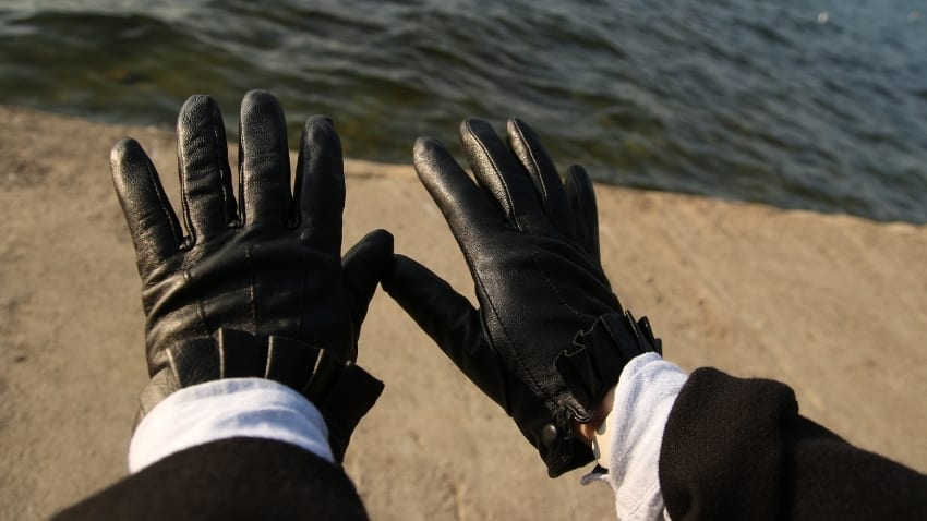 Herren  Handschuhe  Wärme gefüttert 100%  Echt leder Handschuhe  /N9/ 